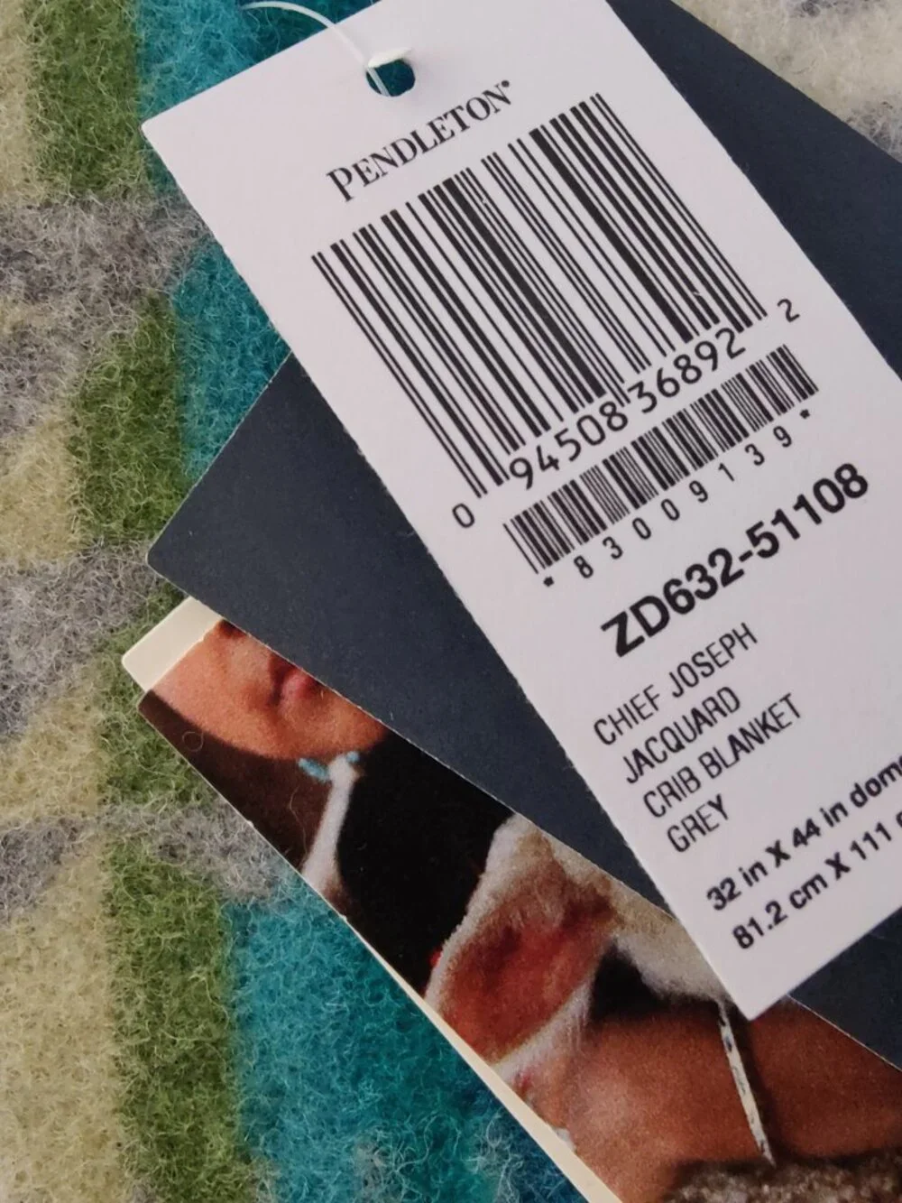New Pendleton Crib Blanket in Chief Joseph Pattern